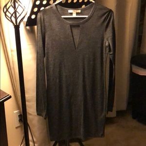 Forever 21 L Gray Long Sleeve Dress